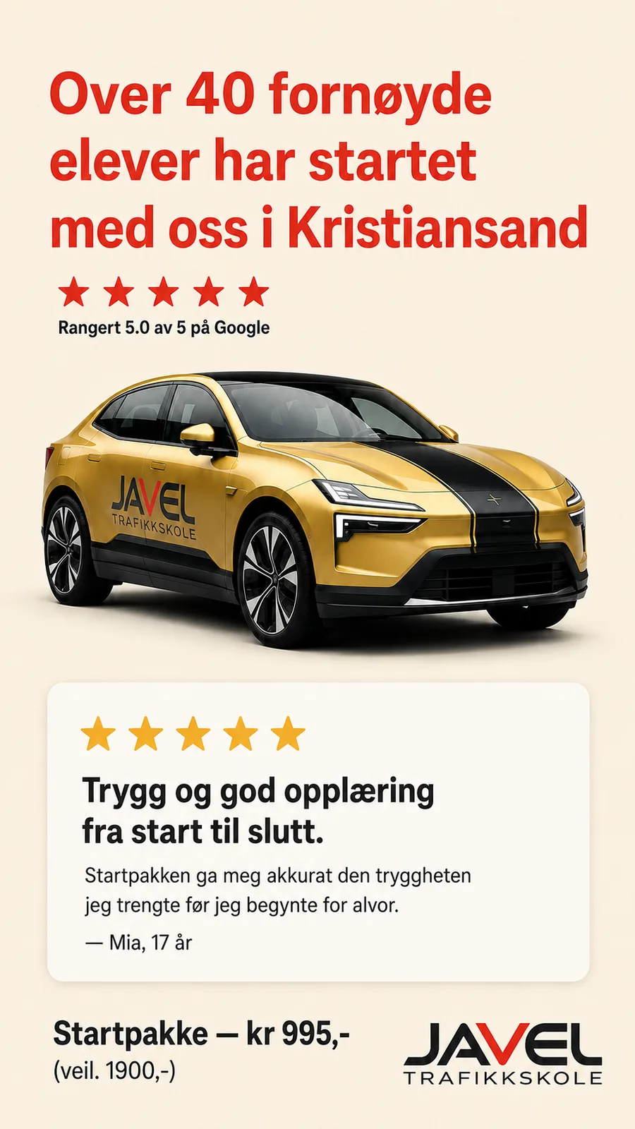 Javel-annonse: Sosialt bevis